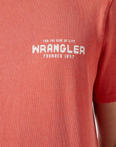 Męska Koszulka T-shirt Wrangler Graphic Tee Logo Burnt Sienna 112351267 W751013632